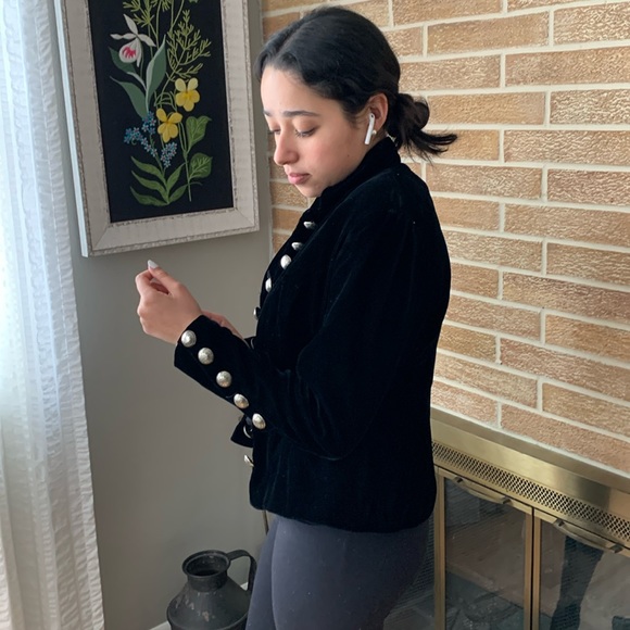 Vintage Lucia Lukken Velvet Blazer with Western Style Buttons - Picture 9 of 16